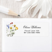 ミニマリストワイルドフラワーブライダルシャワーリターン ラベル (インサイチュ)