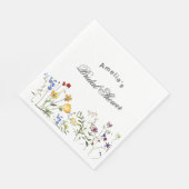 ミニマリストワイルドフラワーブライダルシャワー スタンダードランチョンナプキン (角)