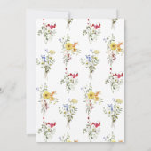 ミニマリストワイルドフラワーブライダルシャワー 招待状 (裏面)