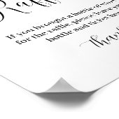 ミニマリストワインラッフルブライダルシャワーゲームサイン ポスター (角)