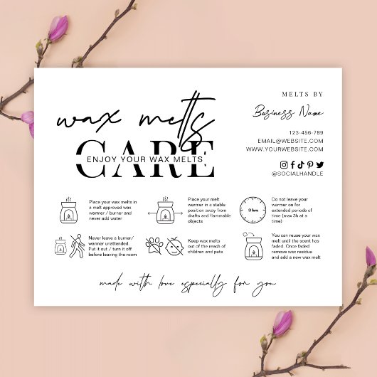 ミニマリストワックスメルト気にガイドサンキューカード サンキューカード