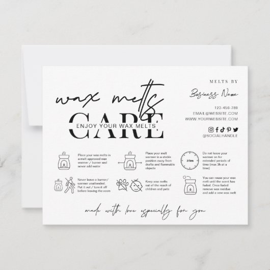 ミニマリストワックスメルト気にガイドサンキューカード サンキューカード (正面)