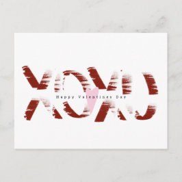 ミニマリストヴァレンティヌデイハンドグランジレタリング ポストカード