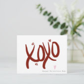 ミニマリストヴァレンティンズデイハンドレタリングハートB ポストカード (スタンド正面)