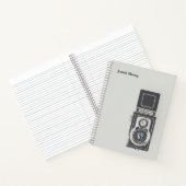 ミニマリストヴィンテージカメラパーソナライズされた写真 ノートブック (内部)