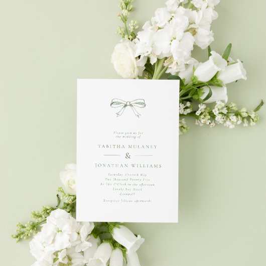 ミニマリストヴィンテージボー結婚ズ 招待状