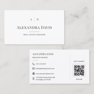 ミニマリスト不動産アドバイザーQRコード 名刺