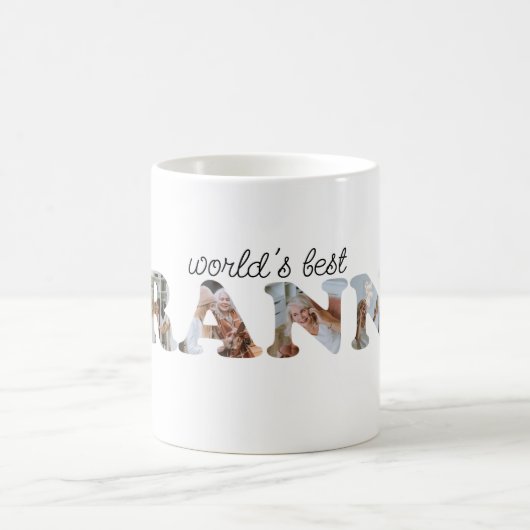 ミニマリスト世界の最高のグラニーフォトコラージュ モーフィングマグカップ (中央)