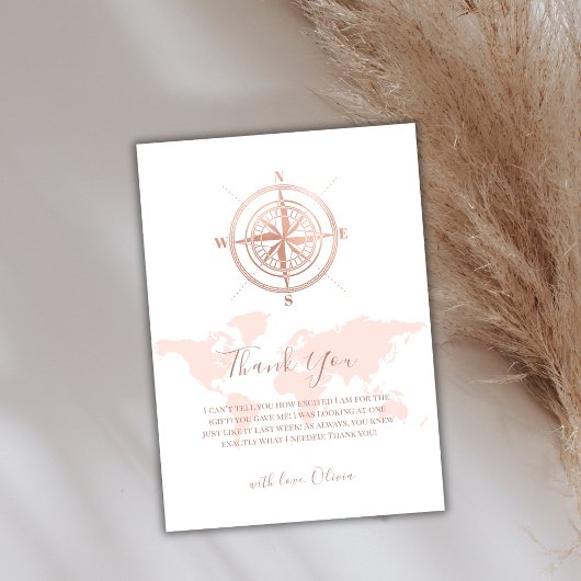 ミニマリスト世界地図トラベルアドベンチャーベビーシャワー サンキューカード