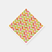 ミニマリスト中世紀カラフル型離れのパターン スタンダードカクテルナプキン (角)
