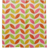 ミニマリスト中世紀カラフル離れの シャワーカーテン (正面)