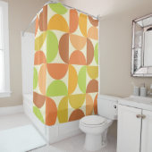 ミニマリスト中世紀半円パターン シャワーカーテン (インサイチュ)