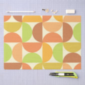 ミニマリスト中世紀半円パターン 薄葉紙 (クラフト)