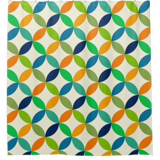 ミニマリスト中世紀幾何モダン物 シャワーカーテン (正面)