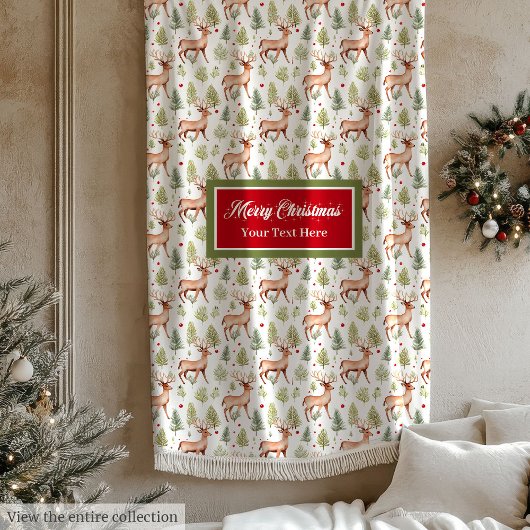 ミニマリスト中立の色トナリアクリスマス フリースブランケット