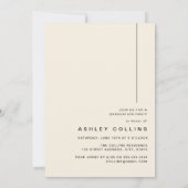 ミニマリスト中立アーチフォト卒業パーティー 招待状 (裏面)