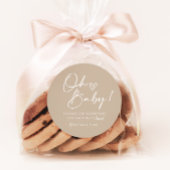 ミニマリスト中立ベイビーシャワー好意ステッカー ラウンドシール