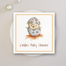 ミニマリスト中立ベビーハッチベビーシャワー スタンダードカクテルナプキン