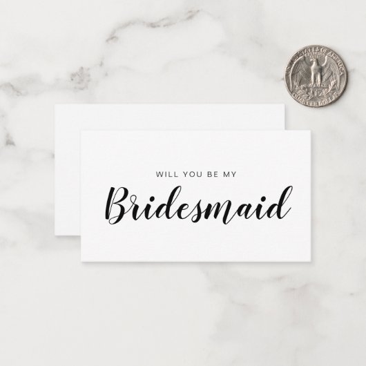 ミニマリスト予算のブライドメイド提案ノートカード ノートカード (正面/裏面インサイチュ)