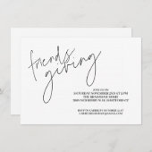 ミニマリスト予算の友好招待状 招待状 (正面/裏面)