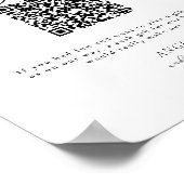 ミニマリスト予算ハネムーン基金QRコードサイン ポスター (角)