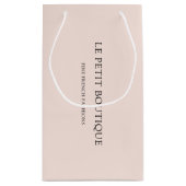 ミニマリスト事業赤面ピンク小売 スモールペーパーバッグ (裏面)