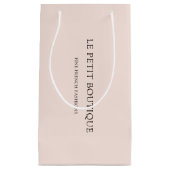 ミニマリスト事業赤面ピンク小売 スモールペーパーバッグ (正面)