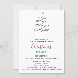 ミニマリスト企業のビジネスクリスマスパーティー 招待状