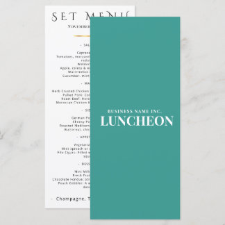 ミニマリスト企業セットメニューシアンホワイトエレガント メニュー