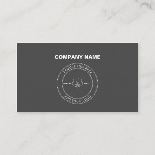 ミニマリスト会社のロゴシンプル 名刺 (裏面)