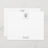 ミニマリスト会社スクエアロゴのノートカード ノートカード (正面/裏面)