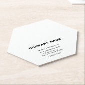 ミニマリスト会社ロゴ紙コースター ペーパーコースター (アングル)