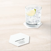 ミニマリスト会社ロゴ紙コースター ペーパーコースター (インサイチュ)