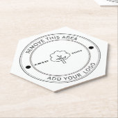 ミニマリスト会社ロゴ紙コースター ペーパーコースター (アングル)