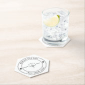 ミニマリスト会社ロゴ紙コースター ペーパーコースター (インサイチュ)