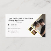 ミニマリスト会社ロゴQRコードフォトグラファー白 名刺 (正面)