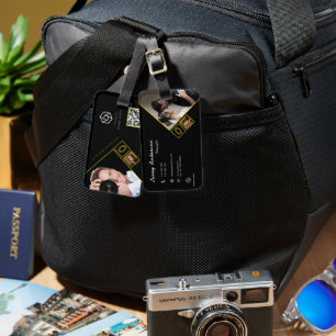 ミニマリスト会社ロゴQRコードフォトグラファー ラゲッジタグ