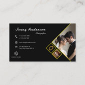 ミニマリスト会社ロゴQRコードフォトグラファー 名刺 (正面)