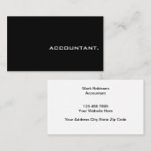 ミニマリスト会計士2面 名刺 (正面/裏面)