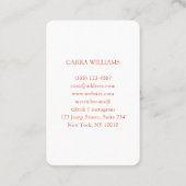 ミニマリスト伝統的中国の、 名刺 (裏面)