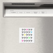 ミニマリスト低音部記号グリッドパターン マグネット (インサイチュ (食洗機))