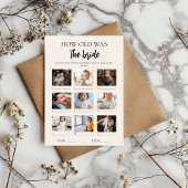 ミニマリスト何歳の花嫁ブライダルシャワーカード 招待状