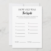 ミニマリスト何歳の花嫁ブライダルシャワーカード 招待状 (正面)