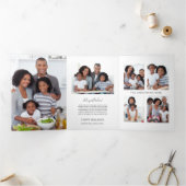 ミニマリスト何A年3つ折ホリデーカード 三つ折り招待状 (内部)