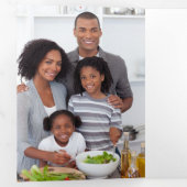 ミニマリスト何A年3つ折ホリデーカード 三つ折り招待状 (内部最初)