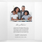 ミニマリスト何A年3つ折ホリデーカード 三つ折り招待状 (内部中)