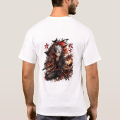 ミニマリスト侍アニメTシャツ日本語 Tシャツ (裏面)