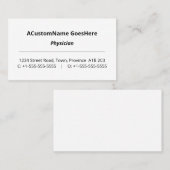 ミニマリスト健康気に専門者名刺 名刺 (正面/裏面)