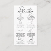 ミニマリスト偽爪、 ネイル気におよびアプリケーションガイド 名刺 (正面)