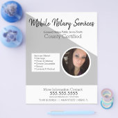 ミニマリスト公証人モバイルサービスフォトフライヤー チラシ (シングル)